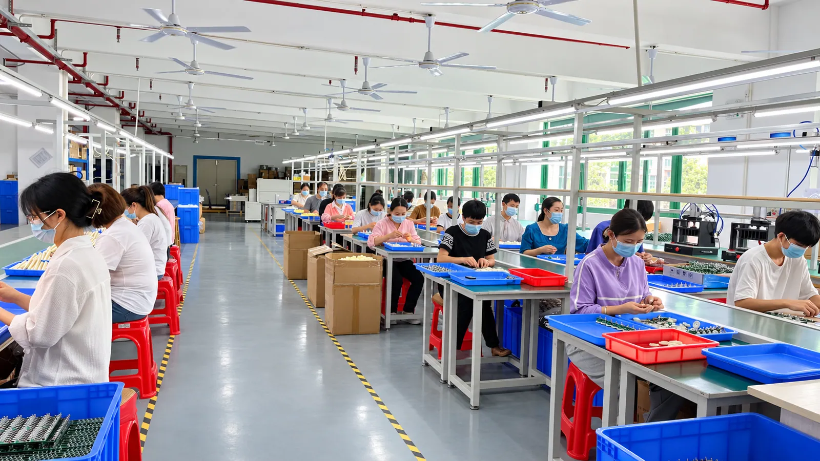 Freepower LED candle assembly hall in Shenzhen