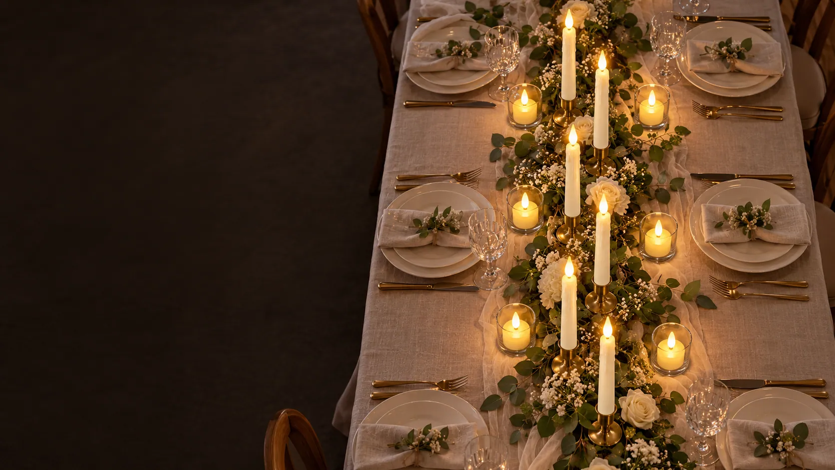How many LED candles do you need? (styled scene)
