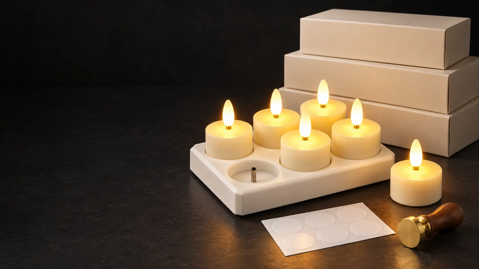 How to launch private-label LED candles (styled scene)