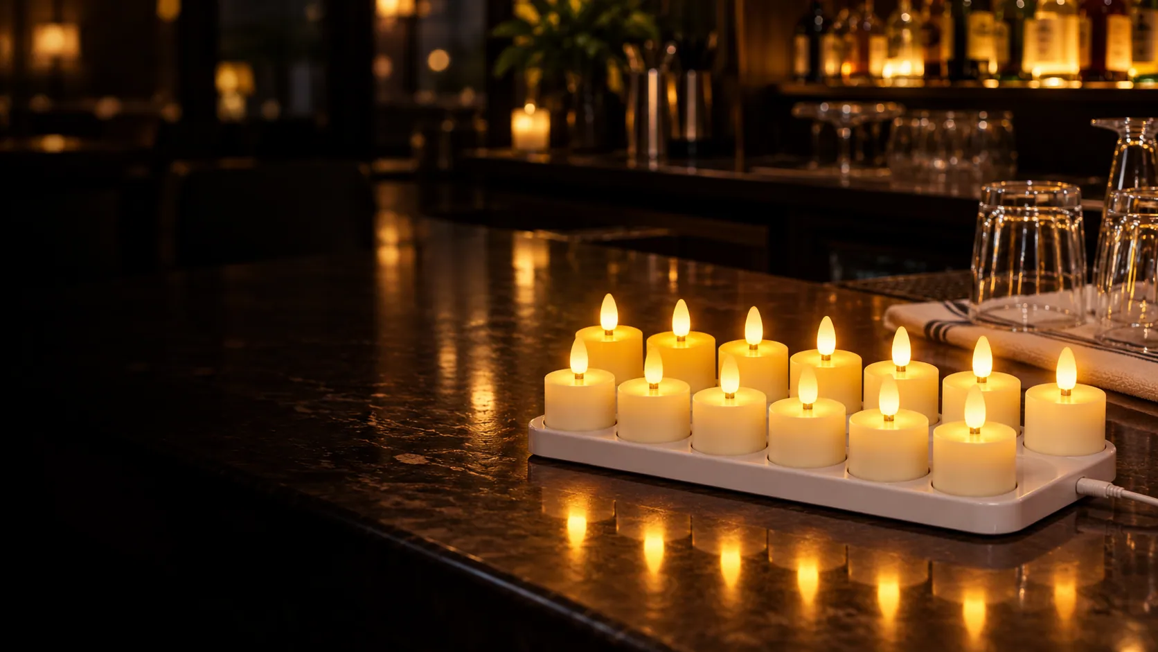 How long do LED candle batteries last? (styled scene)