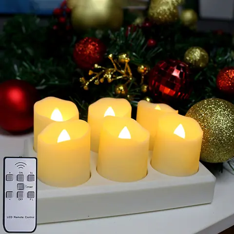 Rechargeable Candle Light Remote Control Tea Light Candles With Charging Base (TH-05) – view 6