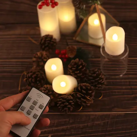 Pack of 6 USB Rechargeable LED Tea Light Candles (TH-05) – view 3