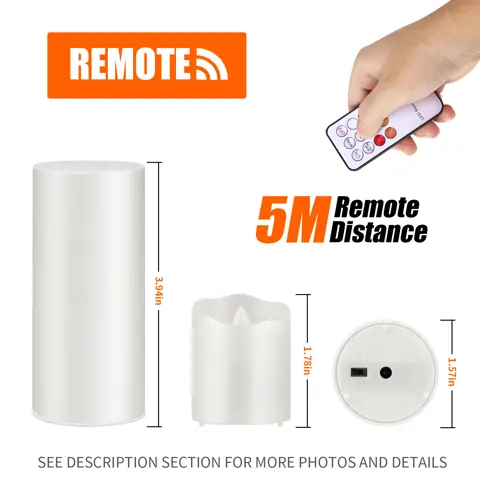 Pack of 6 USB Rechargeable LED Tea Light Candles (TH-05) – view 6
