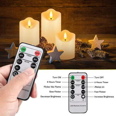 Flameless Candles Flickering Battery Operated Candles 3D Flame LED Candles (TH-10) – view 2