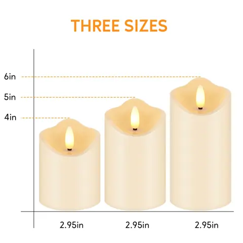 Flameless Candles Flickering Battery Operated Candles 3D Flame LED Candles (TH-10) – view 4