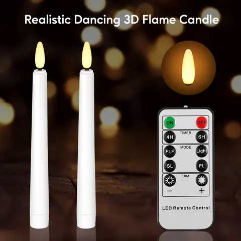 LED Taper Candles with Remote (FP21-6) – view 2