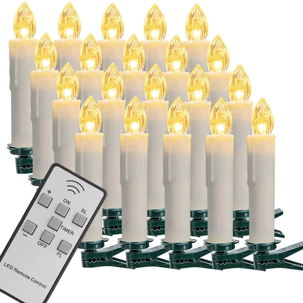 Set of 20 Clip-on LED Christmas Tree Candles (FP-01)