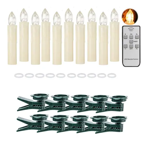 Set of 20 Clip-on LED Christmas Tree Candles (FP-01) – view 4