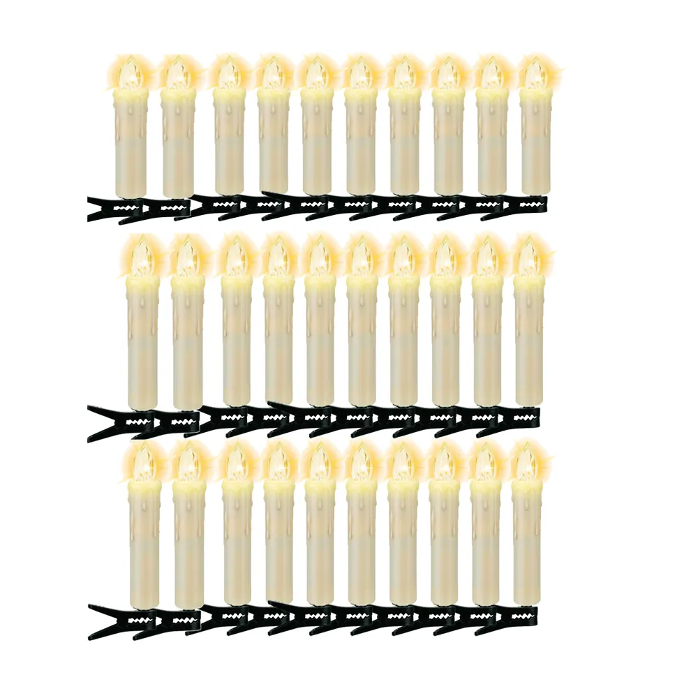 Crystal Sphere LED Christmas Candle Lights, 30 Pieces (FP-02)