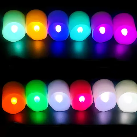 Coloured Rechargeable LED Tea Lights with Remote (TH-06) – view 3
