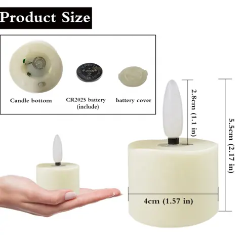 Rechargeable LED Tea Light with Breathing Flicker Mode (TH-07) – view 3