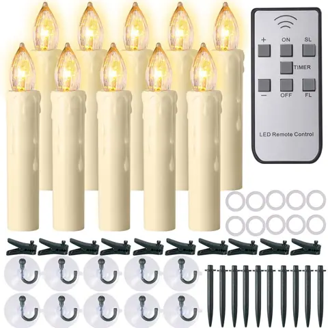 12pcs Remote Control LED Candles Wireless Christmas Candles LED Flickering (FP-02)