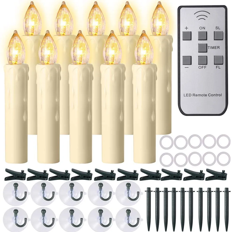 12pcs Remote Control LED Candles Wireless Christmas Candles LED Flickering (FP-02)