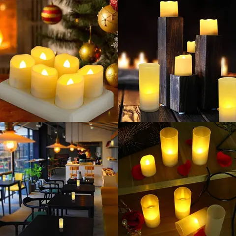 Flameless Candles with Rechargeable Base LED Candle Flickering Tea Lights (TH-05) – view 6