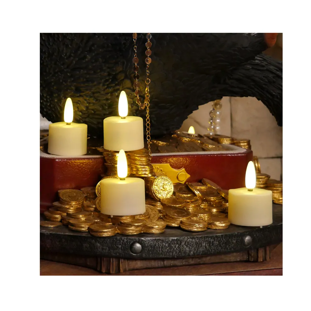 6 Pcs Rechargeable LED Candles with USB Charging Cable Christmas Halloween (TH07-6)