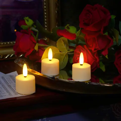 6 Pcs Rechargeable LED Candles with USB Charging Cable Christmas Halloween (TH07-6) – view 3