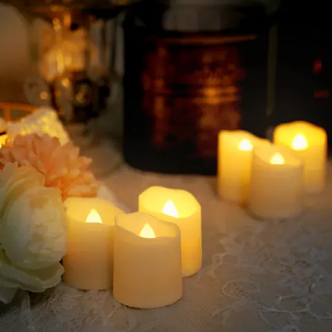 6 Pcs LED Tea Light Candles with Remote Timer Dimmable Flicker Home Christmas (TH06-6) – view 2