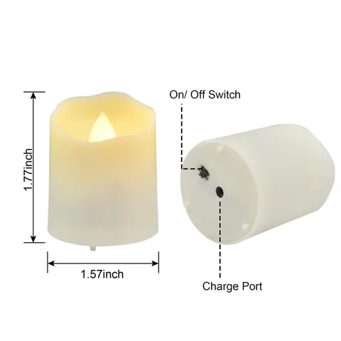 6 Pcs LED Tea Light Candles with Remote Timer Dimmable Flicker Home Christmas (TH06-6) – view 6