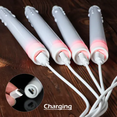White Rechargeable LED Taper Candles, Pack of 6 (FP-21) – view 3