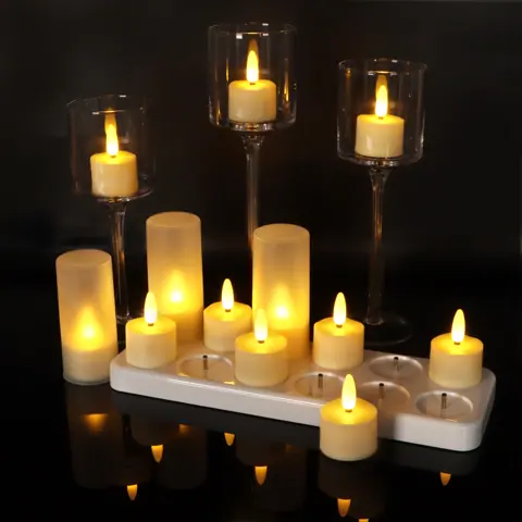 Set of 12 Rechargeable LED Tealight Candles (TH-07-12) – view 3