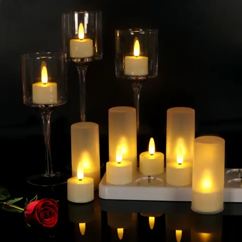 Set of 12 Rechargeable LED Tealight Candles (TH-07-12) – view 5