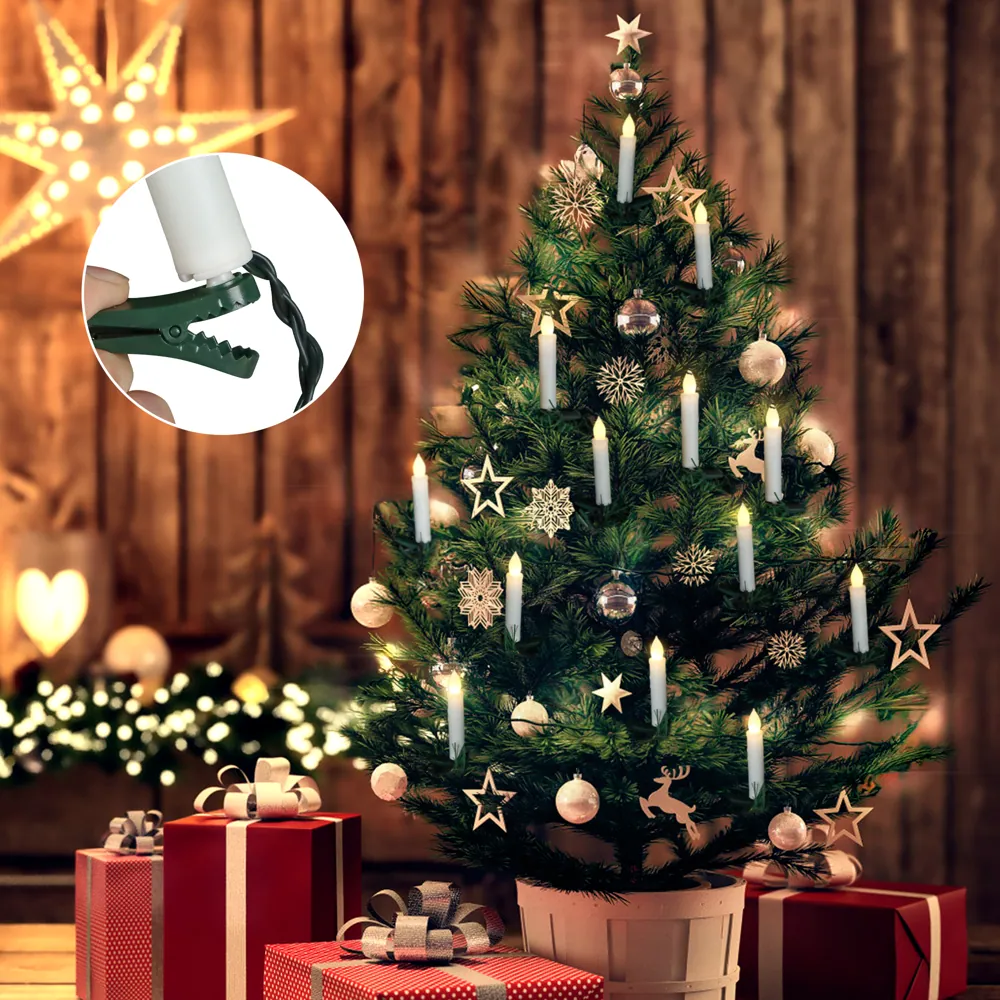 Battery Operated LED Christmas Tree Decoration Candle Lights String Flameless (FP-03)