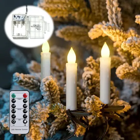 Battery Operated LED Christmas Tree Decoration Candle Lights String Flameless (FP-03) – view 6