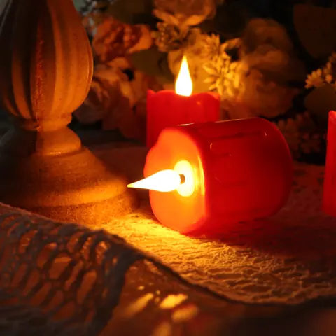 6pcs Battery Operated Tea Candle Set Flameless Remote Electric LED Lights (TH-08-R) – view 2
