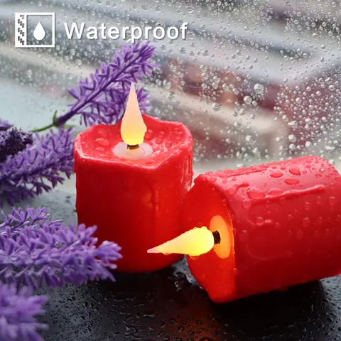6pcs Battery Operated Tea Candle Set Flameless Remote Electric LED Lights (TH-08-R) – view 5