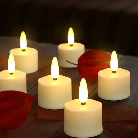 12pcs/set Flickering Battery Powered Candle Light Flameless Rechargeable LED (TH-07) – view 3