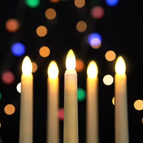 20cm Long Flickering Flameless Candles Remote Control LED Candlesticks Taper (FP-21-B)