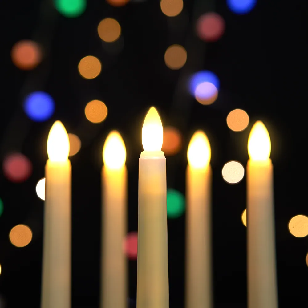 20cm Long Flickering Flameless Candles Remote Control LED Candlesticks Taper (FP-21-B)