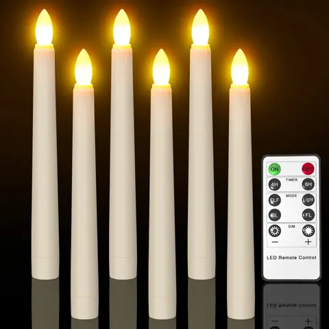 20cm Long Flickering Flameless Candles Remote Control LED Candlesticks Taper (FP-21-B) – view 2