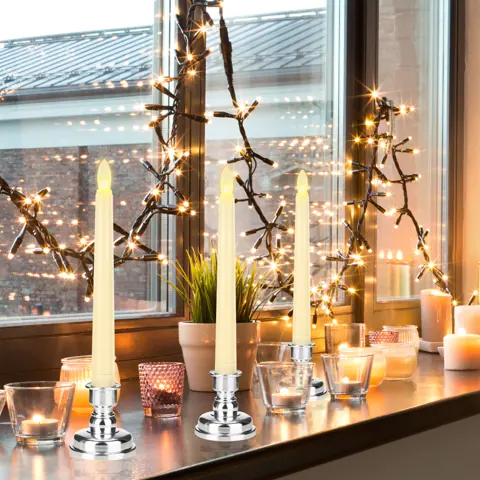 20cm Long Flickering Flameless Candles Remote Control LED Candlesticks Taper (FP-21-B) – view 4