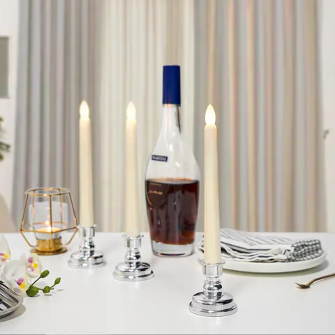 20cm Long Flickering Flameless Candles Remote Control LED Candlesticks Taper (FP-21-B) – view 6