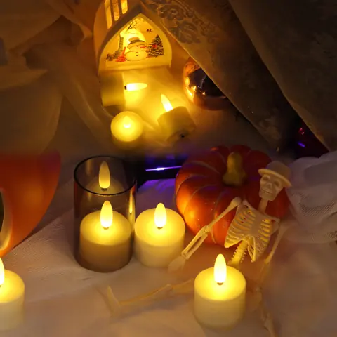 Warm White 3D Flame LED Tealight with Remote (TH-07) – view 5
