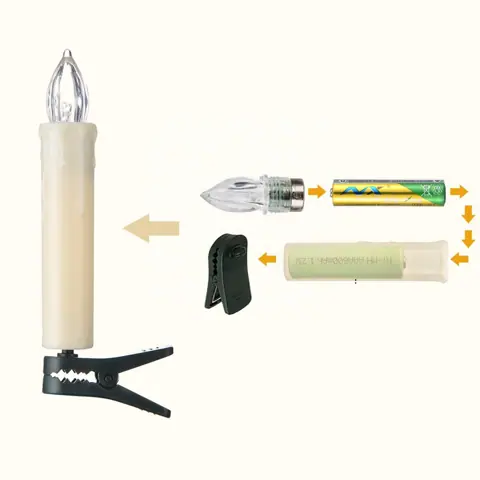 Clip-On Christmas Tree Candle Lights with Remote (FP-01) – view 3
