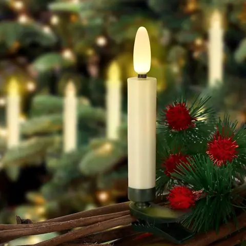 20-Piece 3D Wick LED Tree Candle Lights, Beige (FP-03) – view 2