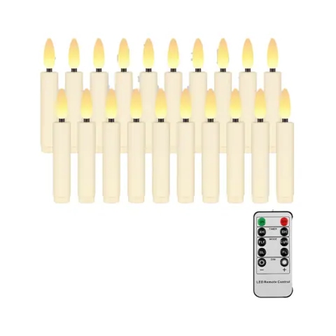 Battery Operated Warm White 3D Wick Flickering LED Flameless Remote-Control (FP-03)