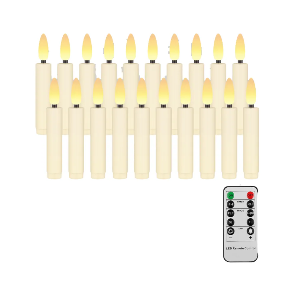 Battery Operated Warm White 3D Wick Flickering LED Flameless Remote-Control (FP-03)