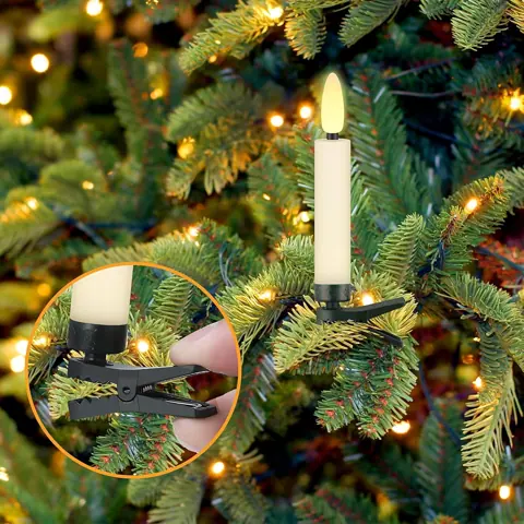 Battery Operated Warm White 3D Wick Flickering LED Flameless Remote-Control (FP-03) – view 5