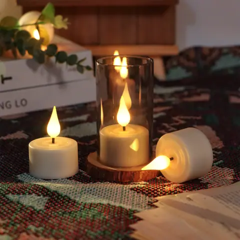 Set of 6 Rechargeable LED Candle Flickering Tea Lights with Charging Base (TH-04) – view 4