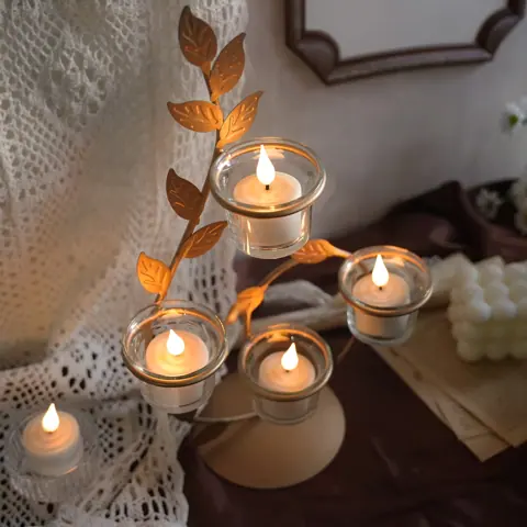 Set of 6 Rechargeable LED Candle Flickering Tea Lights with Charging Base (TH-04) – view 6