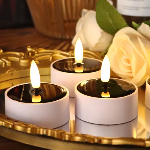 Solar LED Tea Lights, Waterproof Set of 4 (YJS-04) – view 5