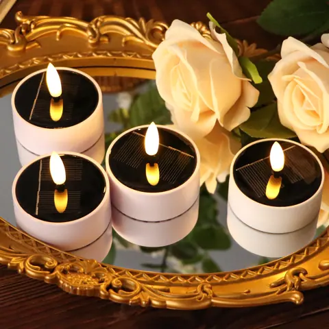 Solar LED Tea Lights, Waterproof Set of 4 (YJS-04) – view 6