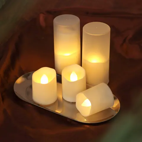 6 Pack Rechargeable LED Votive Tea Light Candles Remote Timer Charging (TH05) – view 4