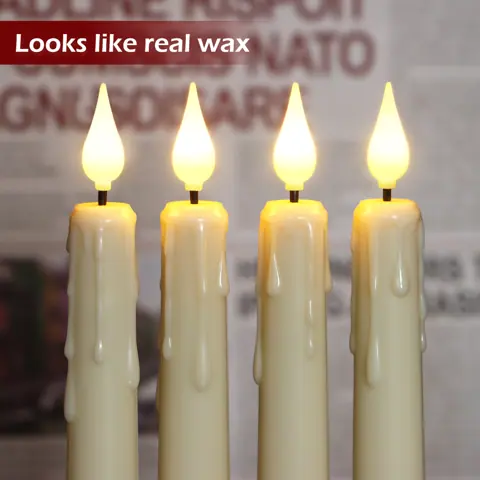 USB Rechargeable Flameless Taper Candles with Remote LED Electric Flameless (FP-21-1) – view 4