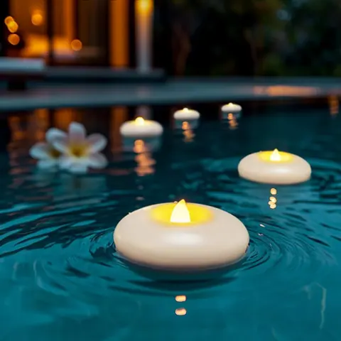 Plastic Water Activated Floating Candles Reusable LED Candle Lights (JS-W16) – view 3