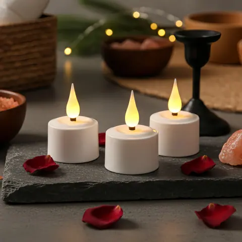Rechargeable LED Tea Light Candles with Remote (T301W) – view 3