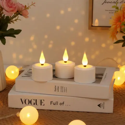Rechargeable LED Tea Light Candles with Remote (T301W) – view 6